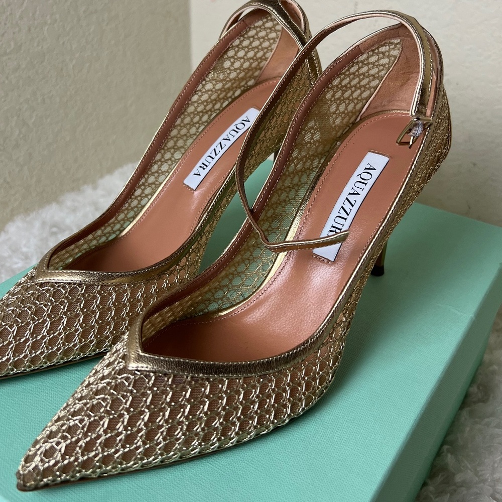 Aquazzura Asha Mesh Pump 85 Women's Size: 6.5 | IT 36.5